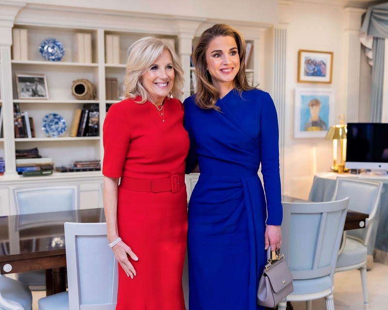 Queen Rania Meets With U.S. First Lady Dr. Jill Biden In Washington ...